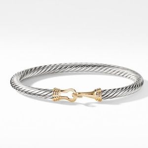 David Yurman Cable Classic 5mm Buckle Bracelet with 14K Gold